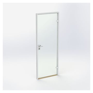 Glassdør - Hvit - M8: 790 x 2090 mm